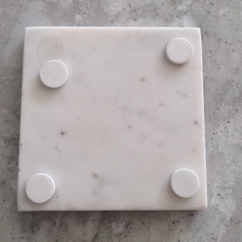 EUC Marble Coasters with Brass Inaly
